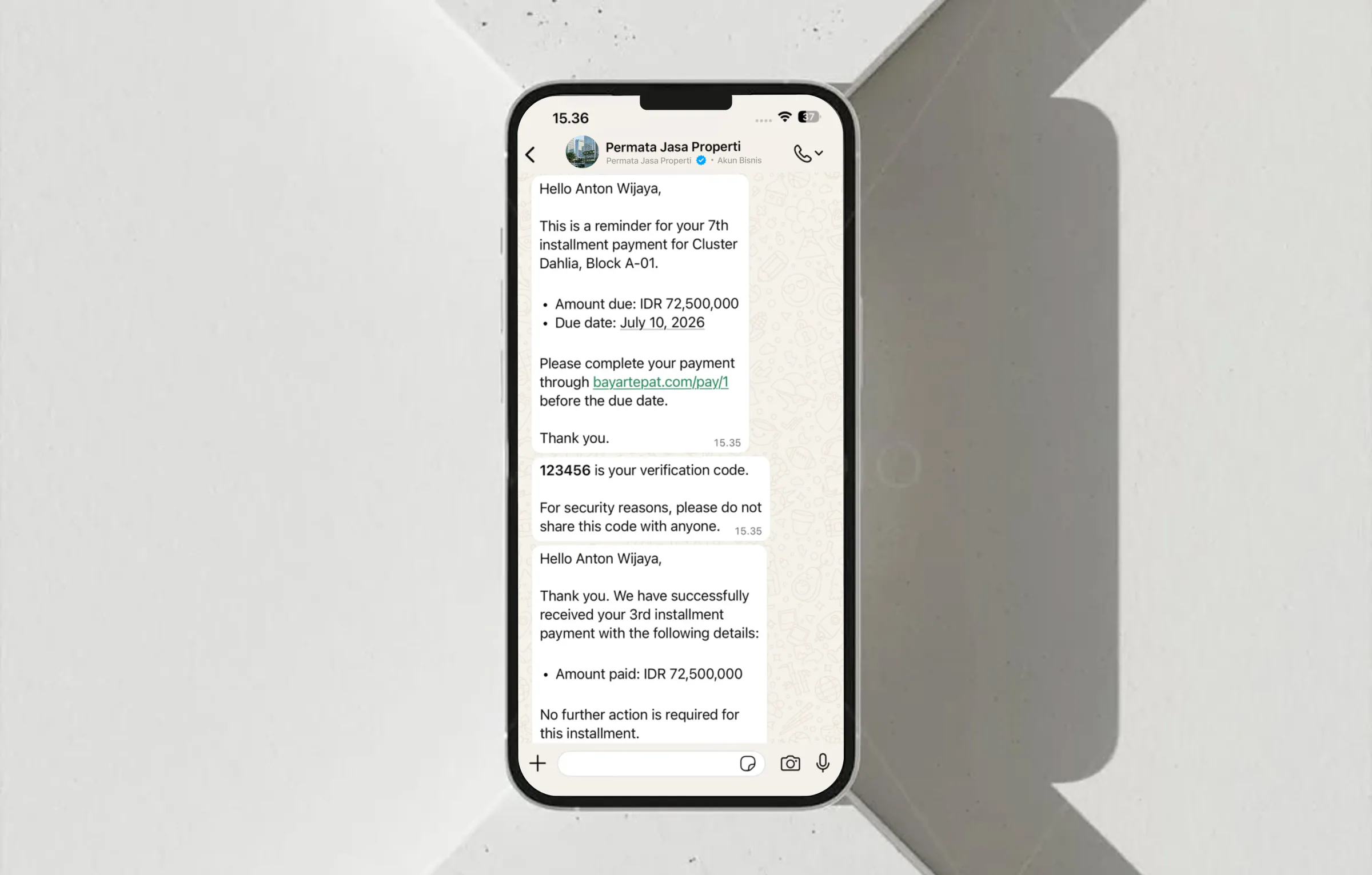 Automated WhatsApp Reminders
